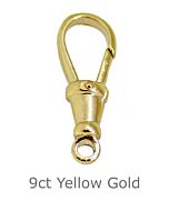 9CT YELLOW GOLD SWIVEL ALBERT CLASP | FIXED LOOP 17.00MM